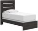 Signature Design by Ashley® Delmorta Dark Gray Youth Twin Panel Bed-0