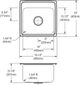 Elkay Lustertone® Lustrous Satin 19.5" 2-Hole Single Bowl Drop-in Laundry Sink-3