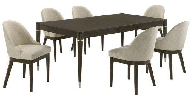 Coaster® Reseda 7-Piece Ash Brown/Beige Dining Table Set