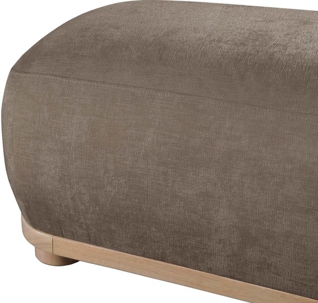 Meridian Furniture Calum Brown/Natural Chenille Fabric Bench-3