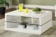 Coaster® Elana Glossy White Rectangle 2-Shelf Coffee Table-1