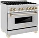 ZLINE Autograph Edition 36" Stainless Steel Pro Style Dual Fuel Range-4