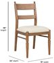 Flexsteel® Azalea 2-Piece Oatmeal/Walnut Upholstered Dining Side Chair Set-2
