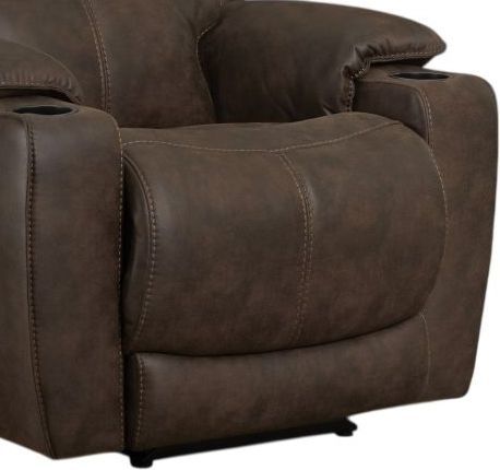 HomeStretch Arthur Walnut Home Theater Power Recliner-2