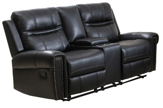 Mazin Furniture Emerson Black Reclining Loveseat-0