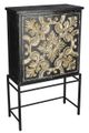 A & B Home Arabesque Black/Gold Cabinet-0