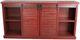 American Heartland Manufacturing Rustic Red Tall Provincial Shutter TV Stand-3