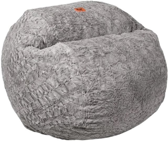 CordaRoy's® Original Gray Faux Fur Full Bean Bag Chair-0