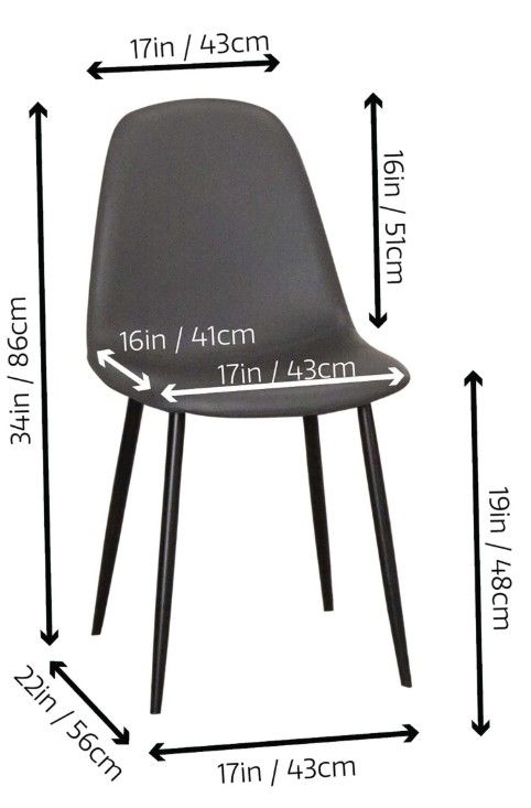 Cramco Leah Charcoal Gray/Matte Black Dining Side Chair-2