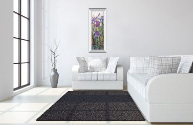 Classy Art Iris Field I by Tim Otoole Mirror Framed Wall Art-3