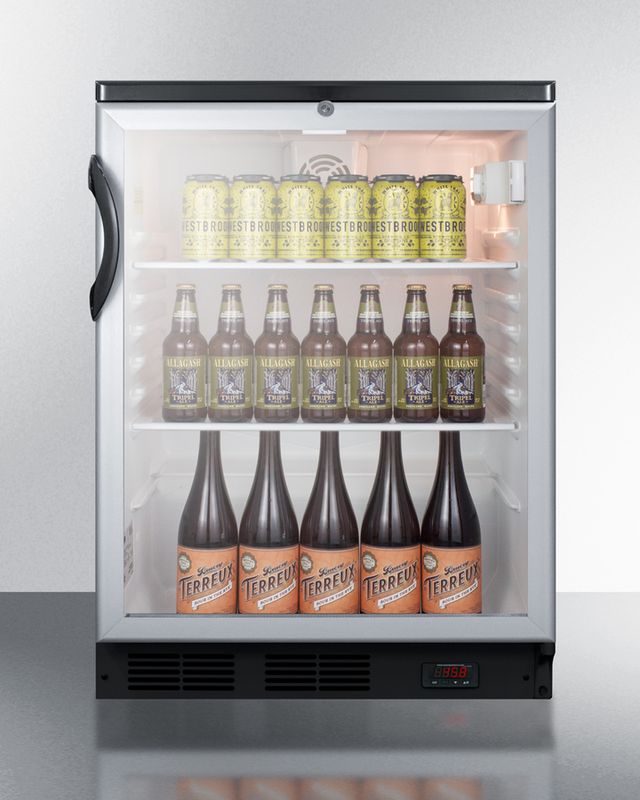 Summit® Commercial Series 24" 5.5 Cu. Ft. Stainless Steel Beverage Center-1
