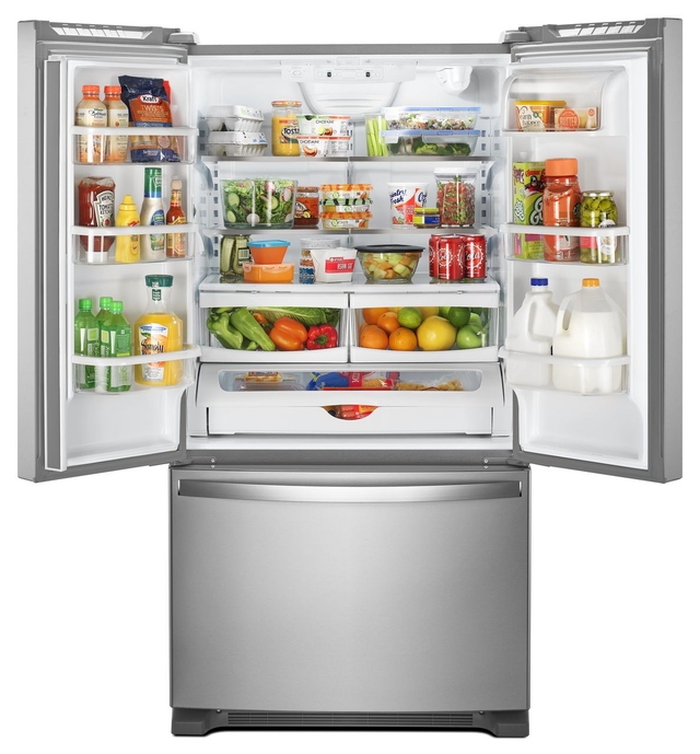 Whirlpool® 36 in. 20.0 Cu. Ft. Fingerprint Resistant Stainless Steel Counter Depth French Door Refrigerator-Fingerprint Resistant Stainless Steel-3