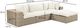 TOV Furniture Cali 4-Piece Cream/Natural Fabric/Wicker Outdoor Modular Sectional-2