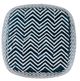 A & B Home Blue/White Herringbone Hand Paited Stool-2