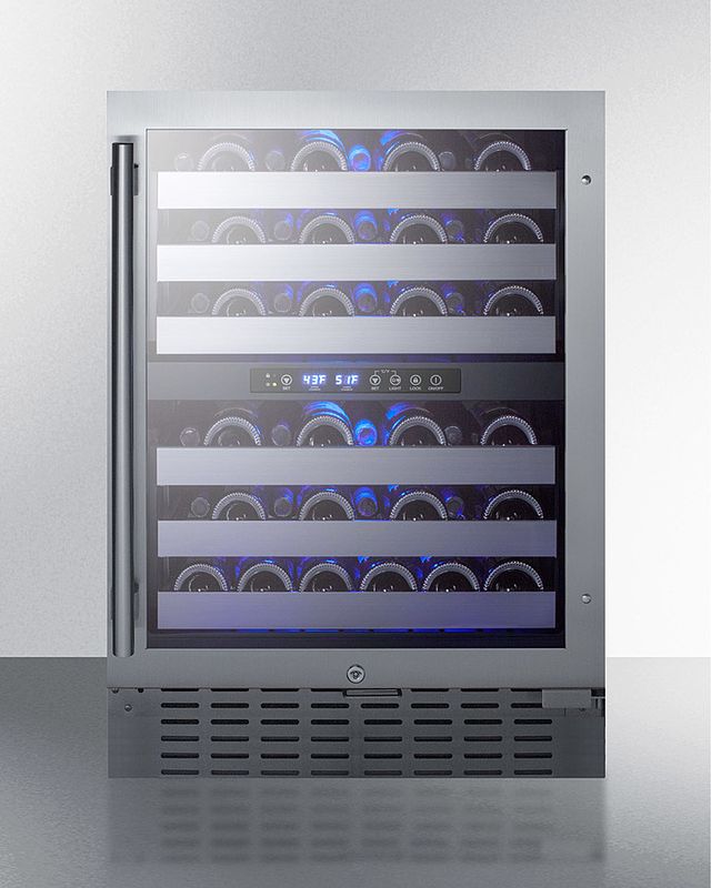 Summit® 24" Stainless Steel Wine Cooler-2