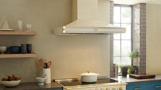 La Cornue CornuFé 110 43" Pure White Wall Mounted Chimney Hood-3