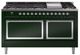 Ilve® Nostalgie II Noblesse 60'' Emerald Green Pro Style Dual Fuel Range with Chrome Trim-0