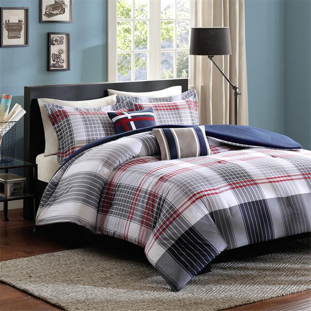 Olliix by Intelligent Design Caleb Blue Twin/Twin XL Comforter Set-0