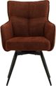 Dovetail Furniture Adelise Burgundy Swivel Chair-1