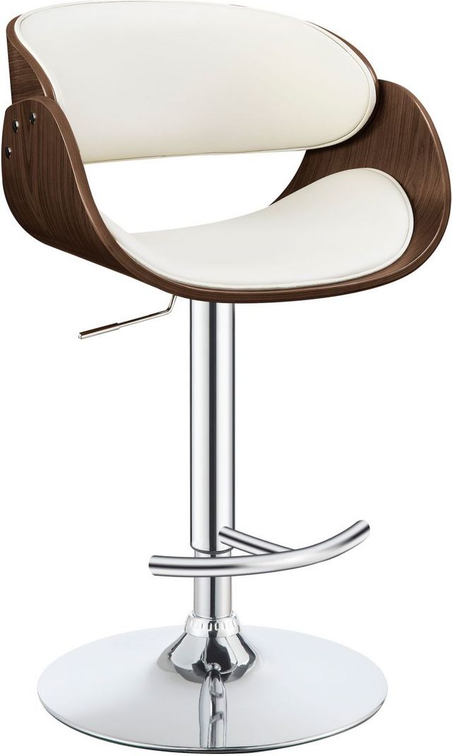 Coaster® Dana Ecru/Chrome Adjustable Bar Stool-1