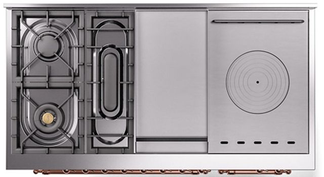 Ilve® Nostalgie II Series 48" Antique White Pro Style Dual Fuel Range-2
