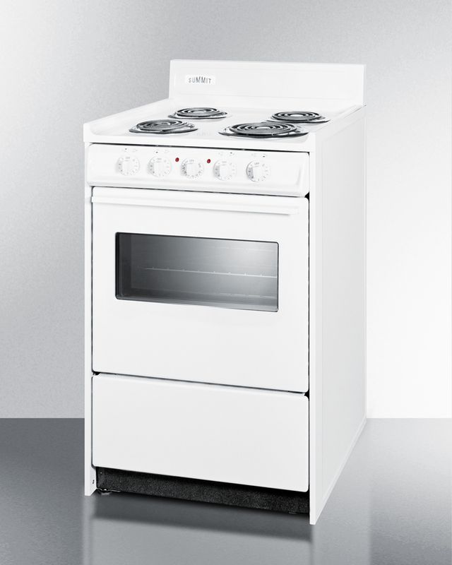 Summit® 20" White Freestanding Electric Range-2