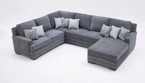 Milton Greens Stars 3-Piece Dark Gray U-Shaped Right Hand Facing Sectional and Chaise-1