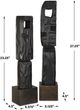 Uttermost® Cipher 2-Piece Aged Black/Brown Totem Set-2