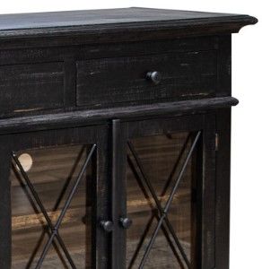 International Furniture Direct Vintage Black Console-3