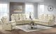 Elements International Trinidad Pebble Cream Power Recliner-2