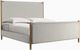 Salted Oak Cypress Modern Mocha Queen Upholstered Panel Bed-1