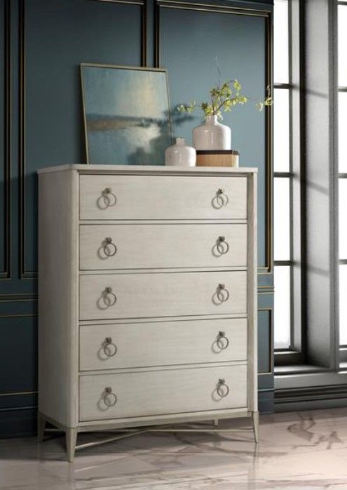 Riverside Furniture Maisie Champagne 5-Drawer Chest-2