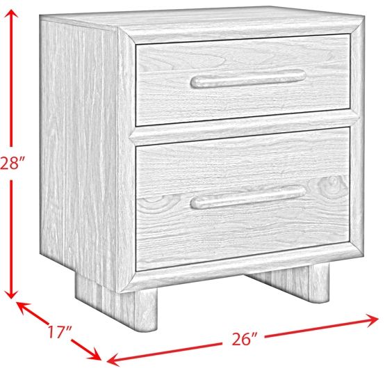 Elements International Brisbane Brown Nightstand-2