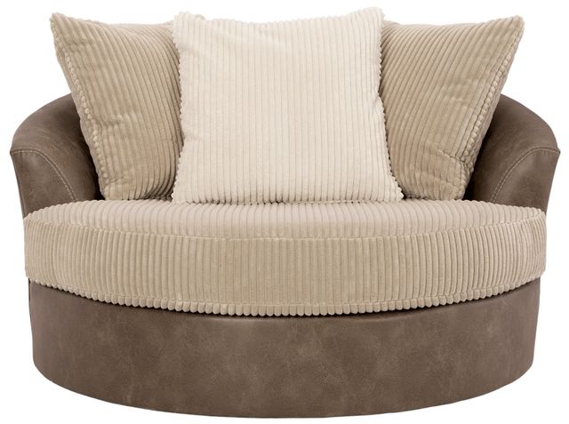 Signature Design by Ashley® Keskin Sand Oversized Swivel Chair-1