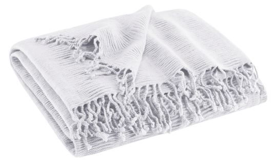 Olliix by INK+IVY Reeve Grey 50" x 60" Ruched Throw-0