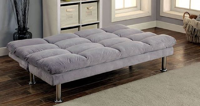 Furniture of America® Saratoga Gray Futon Sofa-2