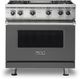 Viking® 5 Series 36" Damascus Grey Pro Style Liquid Propane Gas Range with 12" Griddle-0