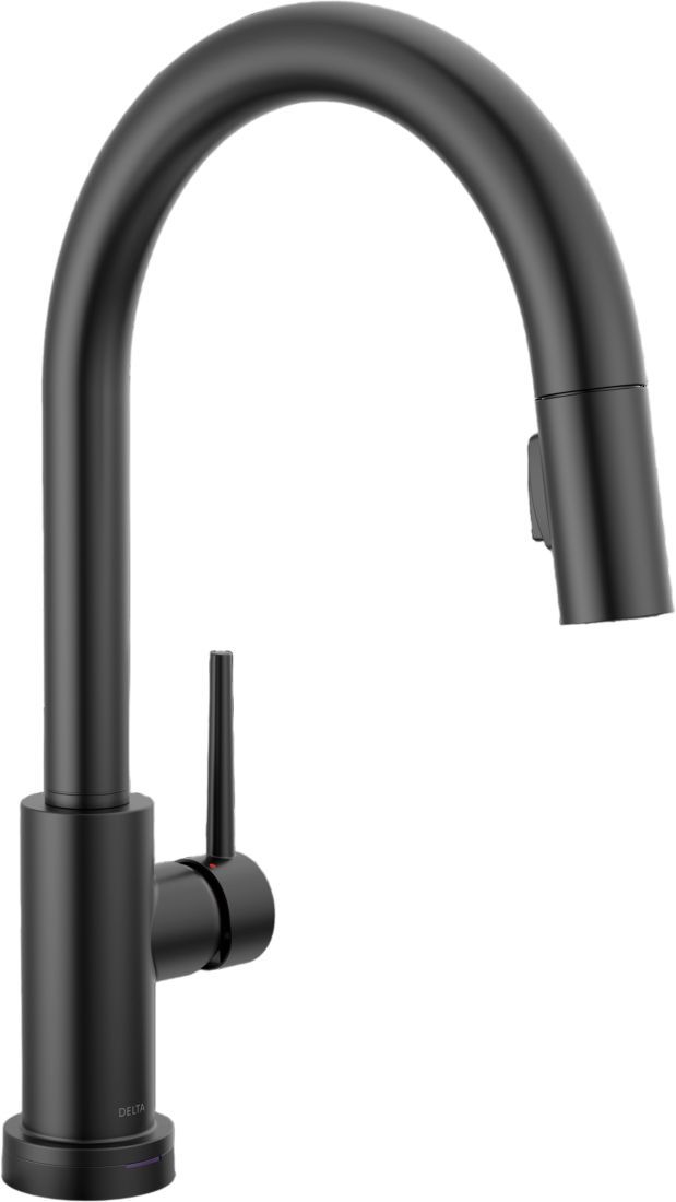Delta Trinsic® Matte Black Touch2O® Technology Kitchen Faucet with Touchless Technology-0