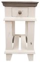 Horizon Home® Miramar White Side Table with Weather Brown Top -0