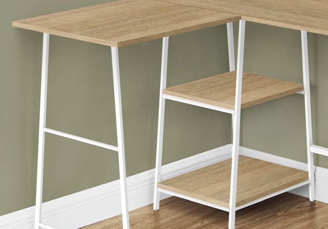 Monarch Specialties Inc. Natural L-Shaped Desk-2