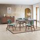 ACME Furniture Bevis 2-Piece Green/Walnut Side Chair Set-1