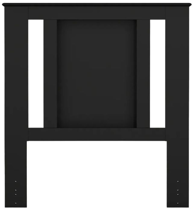 Perdue Woodworks Essential Black Twin Headboard with Side Styles-1