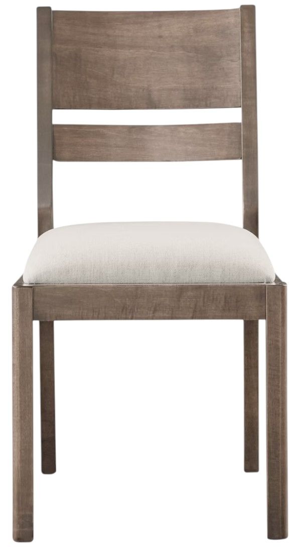 Bassett® Furniture Origins Spence Fog Dining Chair with Thrillist Linen Upholstered Seat-1