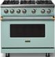 Viking® 5 Series 36" Splash Pro Style Gas (NG) Range with Brushed Brass Trim-3