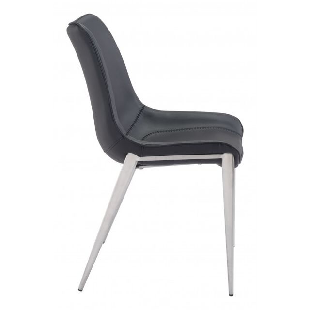 Zuo® Modern Magnus Black/Silver Dining Chair-1