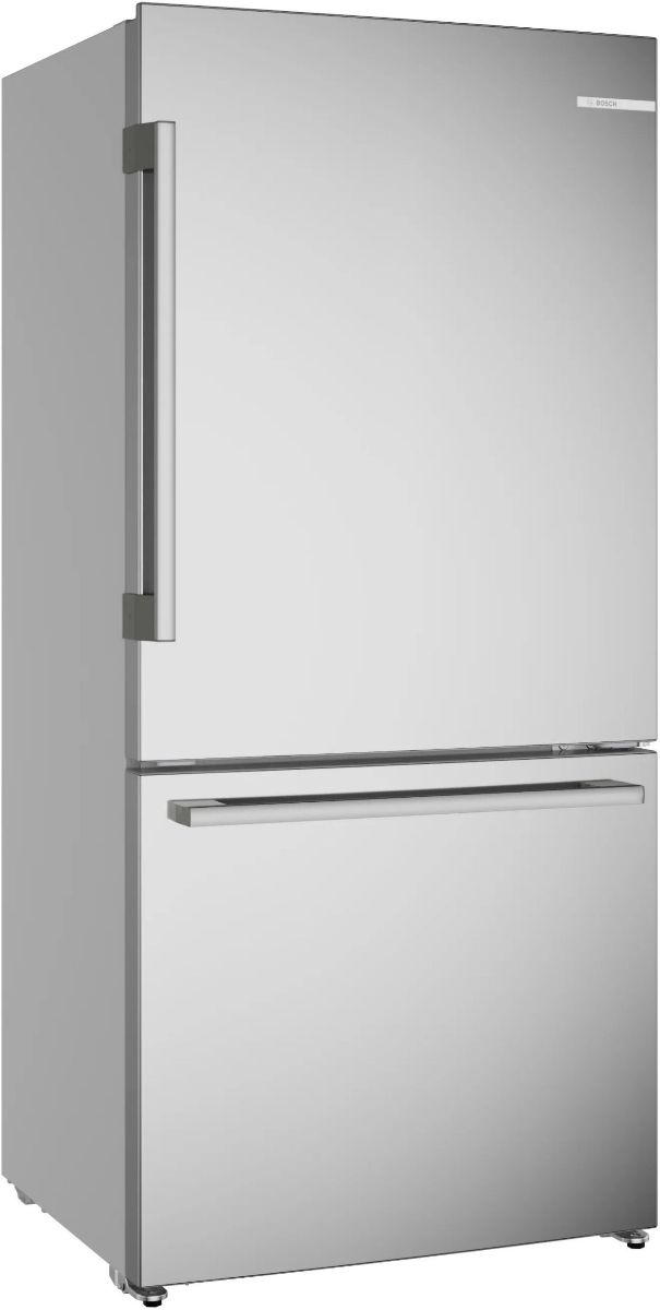 Bosch 100 Series 33'' 17.2 Cu. Ft. Anti-Fingerprint Stainless Steel Counter Depth Bottom Freezer Refrigerator with Total No Frost-2