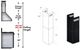 ZLINE 2 Piece 12" Black Wall Hood Extension Kit-1