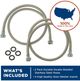 GE® 2 Pack Stainless Steel Universal Hose -4
