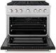 ZLINE 36" Stainless Steel Pro Style Gas Range with Black Matte Door-1