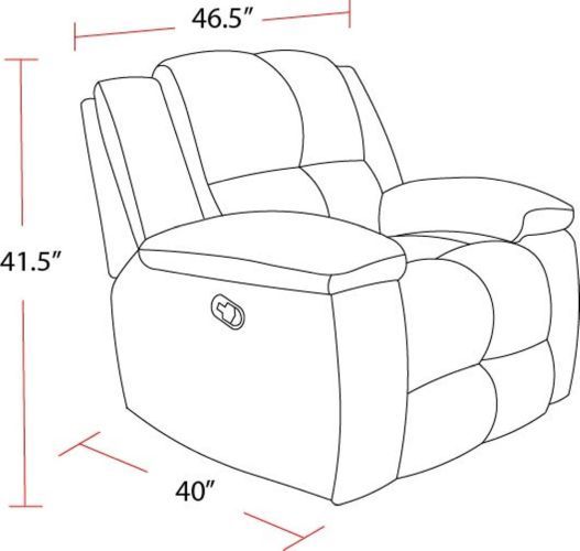 Parker House® Buster Cabot Stone Manual Dual Recliner-2
